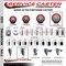 Service Caster 5'' Red Polyurethane Wheel Swivel 7/8'' Square Stem Caster Set 2 Brakes, 4PK SCC-SQ20S514-PPUB-RED-PLB-78-2-S-2 - alternate 4